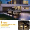 imageAGPTEK Solar Driveway Lights 12 Pack 2 Colors in 1 Outdoor Solar Deck Dock Marine Waterproof LED Driveway Marker Security Lights for Outside PathwayBoat DockStepWalkwayPathGarden Blue ampamp WhiteWarm Light  White Light