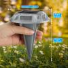 imageAGPTEK Solar Driveway Lights 12 Pack 2 Colors in 1 Outdoor Solar Deck Dock Marine Waterproof LED Driveway Marker Security Lights for Outside PathwayBoat DockStepWalkwayPathGarden Blue ampamp WhiteBlue Light  White Light