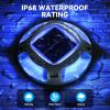 imageAGPTEK Solar Driveway Lights 12 Pack 2 Colors in 1 Outdoor Solar Deck Dock Marine Waterproof LED Driveway Marker Security Lights for Outside PathwayBoat DockStepWalkwayPathGarden Blue ampamp WhiteBlue Light  White Light