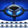 imageAGPTEK Solar Driveway Lights 12 Pack 2 Colors in 1 Outdoor Solar Deck Dock Marine Waterproof LED Driveway Marker Security Lights for Outside PathwayBoat DockStepWalkwayPathGarden Blue ampamp WhiteBlue Light  White Light