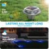 imageAGPTEK Solar Driveway Lights 12 Pack 2 Colors in 1 Outdoor Solar Deck Dock Marine Waterproof LED Driveway Marker Security Lights for Outside PathwayBoat DockStepWalkwayPathGarden Blue ampamp WhiteBlue Light  White Light