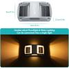 imageAGPTEK Solar Driveway Lights 12 Pack Outdoor Deck Dock Marine LED Solar Powered Waterproof Driveway Marker Lights for Warning Step Sidewalk Pathway Garden Yard Warm WhiteWarm White