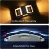 imageAGPTEK Solar Driveway Lights 12 Pack Outdoor Deck Dock Marine LED Solar Powered Waterproof Driveway Marker Lights for Warning Step Sidewalk Pathway Garden Yard Warm WhiteWarm White