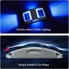 imageAGPTEK Solar Driveway Lights 12 Pack Outdoor Deck Dock Marine LED Solar Powered Waterproof Driveway Marker Lights for Warning Step Sidewalk Pathway Garden Yard Warm WhiteBlue Light