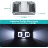 imageAGPTEK Solar Driveway Lights 12 Pack Outdoor Deck Dock Marine LED Solar Powered Waterproof Driveway Marker Lights for Warning Step Sidewalk Pathway Garden Yard Warm WhiteWhite Light