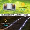 imageAGPTEK Solar Driveway Lights 12 Pack Outdoor Deck Dock Marine LED Solar Powered Waterproof Driveway Marker Lights for Warning Step Sidewalk Pathway Garden Yard Warm WhiteWhite Light