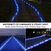 imageAGPTEK Solar Driveway Lights 12 Pack Outdoor Deck Dock Marine LED Solar Powered Waterproof Driveway Marker Lights for Warning Step Sidewalk Pathway Garden Yard Warm WhiteBlue Light