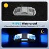 imageAGPTEK Solar Driveway Lights 12 Pack Outdoor Deck Dock Marine LED Solar Powered Waterproof Driveway Marker Lights for Warning Step Sidewalk Pathway Garden Yard Warm WhiteBlue Light