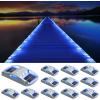 imageAGPTEK Solar Driveway Lights 12 Pack Outdoor Deck Dock Marine LED Solar Powered Waterproof Driveway Marker Lights for Warning Step Sidewalk Pathway Garden Yard Warm WhiteBlue Light