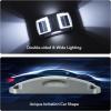 imageAGPTEK Solar Driveway Lights 12 Pack Outdoor Deck Dock Marine LED Solar Powered Waterproof Driveway Marker Lights for Warning Step Sidewalk Pathway Garden Yard Warm WhiteWhite Light