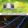 imageAGPTEK Solar Driveway Lights 12 Pack Outdoor Deck Dock Marine LED Solar Powered Waterproof Driveway Marker Lights for Warning Step Sidewalk Pathway Garden Yard Warm WhiteBlue Light