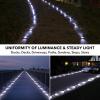 imageAGPTEK Solar Driveway Lights 12 Pack Outdoor Deck Dock Marine LED Solar Powered Waterproof Driveway Marker Lights for Warning Step Sidewalk Pathway Garden Yard Warm WhiteWhite Light