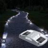 imageAGPTEK Solar Driveway Lights 12 Pack Outdoor Deck Dock Marine LED Solar Powered Waterproof Driveway Marker Lights for Warning Step Sidewalk Pathway Garden Yard Warm WhiteWhite Light