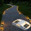 imageAGPTEK Solar Driveway Lights 12 Pack Outdoor Deck Dock Marine LED Solar Powered Waterproof Driveway Marker Lights for Warning Step Sidewalk Pathway Garden Yard Warm WhiteWarm White