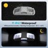 imageAGPTEK Solar Driveway Lights 12 Pack Outdoor Deck Dock Marine LED Solar Powered Waterproof Driveway Marker Lights for Warning Step Sidewalk Pathway Garden Yard Warm WhiteWhite Light