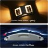 imageAGPTEK Solar Driveway Lights 12 Pack Outdoor Deck Dock Marine LED Solar Powered Waterproof Driveway Marker Lights for Warning Step Sidewalk Pathway Garden Yard Warm WhiteWarm White