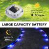 imageAGPTEK Solar Driveway Lights Outdoor 12 Pack 2 Color Modes LED Deck Dock Marine Waterproof Driveway Marker Lights for Step Sidewalk Stair Garden Pathway Walkway Yard Warm WhiteCool WhiteBlue Light  Cool White