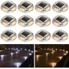 imageAGPTEK Solar Driveway Lights Outdoor 12 Pack 2 Color Modes LED Deck Dock Marine Waterproof Driveway Marker Lights for Step Sidewalk Stair Garden Pathway Walkway Yard Warm WhiteCool WhiteWarm White  Cool White