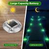 imageAGPTEK Solar Driveway Lights Outdoor 12 Pack 2 Color Modes LED Deck Dock Marine Waterproof Driveway Marker Lights for Step Sidewalk Stair Garden Pathway Walkway Yard Warm WhiteCool WhiteGreen Light  Red Light