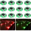 imageAGPTEK Solar Driveway Lights Outdoor 12 Pack 2 Color Modes LED Deck Dock Marine Waterproof Driveway Marker Lights for Step Sidewalk Stair Garden Pathway Walkway Yard Warm WhiteCool WhiteGreen Light  Red Light