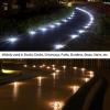 imageAGPTEK Solar Driveway Lights Outdoor 12 Pack 2 Color Modes LED Deck Dock Marine Waterproof Driveway Marker Lights for Step Sidewalk Stair Garden Pathway Walkway Yard Warm WhiteCool WhiteWarm White  Cool White