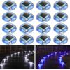 imageAGPTEK Solar Driveway Lights Outdoor 12 Pack 2 Color Modes LED Deck Dock Marine Waterproof Driveway Marker Lights for Step Sidewalk Stair Garden Pathway Walkway Yard Warm WhiteCool WhiteBlue Light  Cool White
