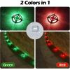 imageAGPTEK Solar Driveway Lights Outdoor 12 Pack 2 Color Modes LED Deck Dock Marine Waterproof Driveway Marker Lights for Step Sidewalk Stair Garden Pathway Walkway Yard Warm WhiteCool WhiteGreen Light  Red Light