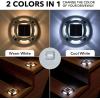 imageAGPTEK Solar Driveway Lights Outdoor 12 Pack 2 Color Modes LED Deck Dock Marine Waterproof Driveway Marker Lights for Step Sidewalk Stair Garden Pathway Walkway Yard Warm WhiteCool WhiteWarm White  Cool White