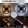 imageAGPTEK Solar Driveway Lights Outdoor 12 Pack 2 Color Modes LED Deck Dock Marine Waterproof Driveway Marker Lights for Step Sidewalk Stair Garden Pathway Walkway Yard Warm WhiteCool WhiteWarm White  Cool White