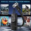 imageAGPTEK Tire Inflator Portable Air Compressor150PSI ampamp 5000mAh Tire Pressure Gauge Electric Air PumpLCD Display with LED Light for Cars Bikes ampamp Motorcycle Tires Balls