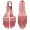 imageAGPTEK Wig Synthetic Wig for Women 40 Inch 100 cm Straight Long Wig Part in the Middle Anime Costume Great for Party Cosplay DailyUse and Festivals WhiteRouge Pink