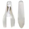imageAGPTEK Wig Synthetic Wig for Women 40 Inch 100 cm Straight Long Wig Part in the Middle Anime Costume Great for Party Cosplay DailyUse and Festivals WhiteSilver