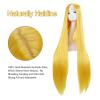 imageAGPTEK Wig Synthetic Wig for Women 40 Inch 100 cm Straight Long Wig Part in the Middle Anime Costume Great for Party Cosplay DailyUse and Festivals WhiteBlonde