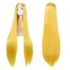 imageAGPTEK Wig Synthetic Wig for Women 40 Inch 100 cm Straight Long Wig Part in the Middle Anime Costume Great for Party Cosplay DailyUse and Festivals WhiteBlonde
