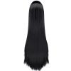 imageAGPTEK Wig Synthetic Wig for Women 40 Inch 100 cm Straight Long Wig Part in the Middle Anime Costume Great for Party Cosplay DailyUse and Festivals WhiteBlack