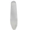 imageAGPTEK Wig Synthetic Wig for Women 40 Inch 100 cm Straight Long Wig Part in the Middle Anime Costume Great for Party Cosplay DailyUse and Festivals WhiteSilver