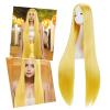 imageAGPTEK Wig Synthetic Wig for Women 40 Inch 100 cm Straight Long Wig Part in the Middle Anime Costume Great for Party Cosplay DailyUse and Festivals WhiteBlonde