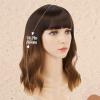 imageAGPTEK Wig Synthetic Wig for Women Wavy Colored Realistic Wig with Bangs Great for Party Cosplay DailyUse and Festivals Blonde 137inchBrown and Black