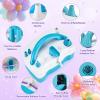 imageAGPtEK 3in1 Air Pump for Inflatables and Balloon Electric Air Balloon Pump 600W for Latex 260Q Foil Balloons with Hose Extension QuickFill Inflator Deflator for Air Mattress Compression BagCBlue and White