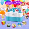 imageAGPtEK 3in1 Air Pump for Inflatables and Balloon Electric Air Balloon Pump 600W for Latex 260Q Foil Balloons with Hose Extension QuickFill Inflator Deflator for Air Mattress Compression BagCBlue and White