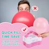 imageAGPtEK Electric Air Balloon Pump with Builtin Tying Tool 110V 600W Pink and White Portable Dual Nozzle InflatorBlower for Party Decoration with Tying Tool on HandleBalloon Pump
