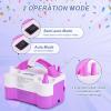 imageAGPtEK Electric Air Balloon Pump with Builtin Tying Tool 110V 600W Pink and White Portable Dual Nozzle InflatorBlower for Party Decoration with Tying Tool on HandlePurple