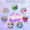 imageAGPtEK Electric Air Balloon Pump with Builtin Tying Tool 110V 600W Pink and White Portable Dual Nozzle InflatorBlower for Party Decoration with Tying Tool on HandlePurple