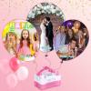 imageAGPtEK Electric Air Balloon Pump with Builtin Tying Tool 110V 600W Pink and White Portable Dual Nozzle InflatorBlower for Party Decoration with Tying Tool on HandleBalloon Pump
