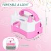imageAGPtEK Electric Air Balloon Pump with Tying Tool in One 110V 400W Pink and White Portable Dual Nozzle Electric Blower Air Pump for Party Birthday Decoration