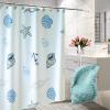 imageAGPtek Seashell Shower Curtain Hooks 12PCS Anti Rust Decorative Resin Hooks for Bathroom Baby Room Bedroom Living Room Decor Blue SeashellBlue