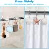 imageAGPtek Seashell Shower Curtain Hooks 12PCS Anti Rust Decorative Resin Hooks for Bathroom Baby Room Bedroom Living Room Decor Blue SeashellYellow