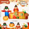 imageCAMULAND 8Ft Autumn Outdoor Builtin LED Inflatable Scarecrow and Turkey  Thanksgiving Inflatable Decorations Great for Home Yard Lawn  Warm Blow Up Dcor for Fall Harvest Party