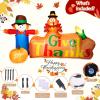 imageCAMULAND 8Ft Autumn Outdoor Builtin LED Inflatable Scarecrow and Turkey  Thanksgiving Inflatable Decorations Great for Home Yard Lawn  Warm Blow Up Dcor for Fall Harvest Party