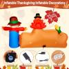 imageCAMULAND 8Ft Autumn Outdoor Builtin LED Inflatable Scarecrow and Turkey  Thanksgiving Inflatable Decorations Great for Home Yard Lawn  Warm Blow Up Dcor for Fall Harvest Party
